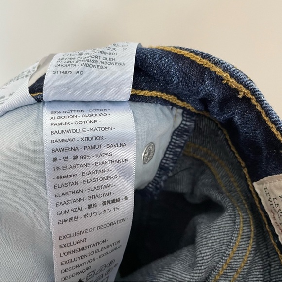 Levi’s 70’s High Rise Slim Straight Jeans Dark Wash - Picture 11 of 12